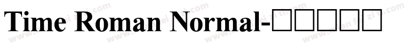 Time Roman Normal字体转换